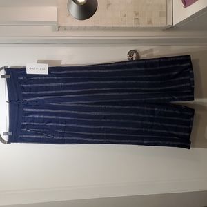 Athleta Cabo Tide Linen Wide Leg Pant size 8 NWT